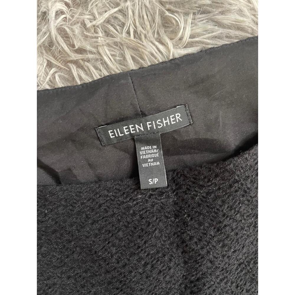 Eileen Fisher Dress Womens Size SP Black Sleeveless Shift Textured Minimalist - Picture 4 of 4